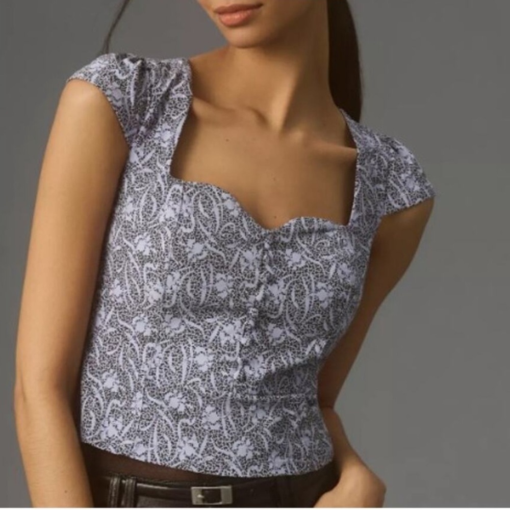 NWT Anthropologie the Cecily sweetheart top sz xl - Picture 2 of 10